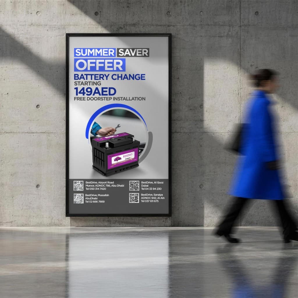 YallaTyre Summer Saver Offer digital display